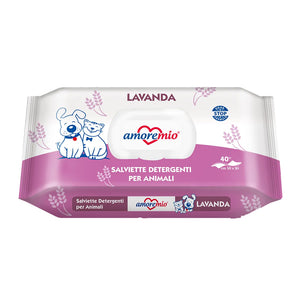 AMORE MIO WIPES DE 40 PIEZAS LAVANDA