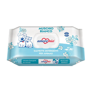 AMORE MIO WIPES DE 40 PIEZAS ALMIZCLE BLANCO