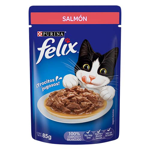 Comida húmeda para gatos adultos esterilizados Purina One sabor salmón  presentación de 85 g