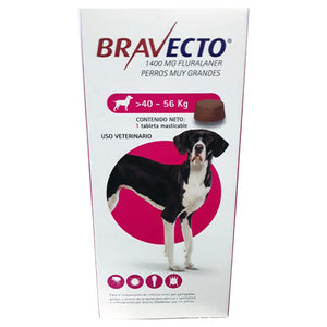 BRAVECTO 1400 MG X 1 TABLETA (40KG A 56KG) FUXIA