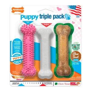 Puppy Chew Toys & Treat Triple Pack